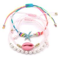 Armband Zeester Parel Schelp Roze Scaled