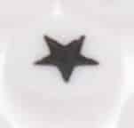 Zwart ster witte kraal