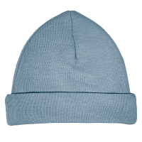 Funnies Babymutsje grijs blauw 50-56 met naam