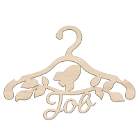 Bloem raket kledinghanger met naam