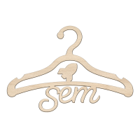 Kledinghanger met naam raket neutraal 1 Kledinghanger met naam raket neutraal