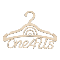 Kledinghanger met naam regenboog neutraal