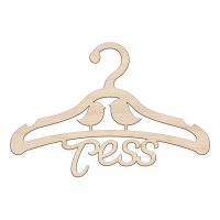 Kledinghanger met naam vogel neutraal 1 Kledinghanger met naam vogel neutraal