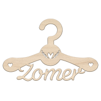 Kleding hanger met naam hart 1 Rond hart kleding hanger met naam