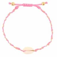 Trendy Armband Schelp Neon Pink