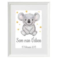 Gepersonaliseerde Geboorte Poster Koala