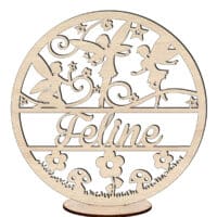 Houten naam cirkel fairy gratis standaard 1 Houten naam cirkel fairy gratis standaard