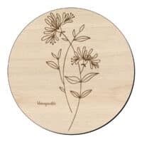 Houten bloem cirkel met lelietje van dalen