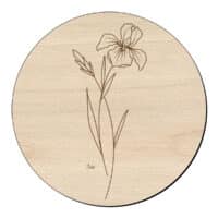 Houten Bloem Cirkel Iris