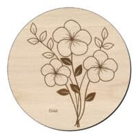 Houten bloem cirkel violet 1 Houten bloem cirkel violet