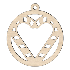 houten kerstbal hart2
