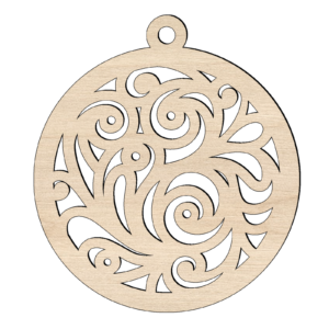 houten kerstbal sier